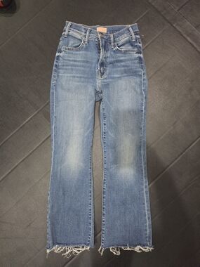 MOTHER Petites Lil' Hustler Ankle Fray Jeans Healing Jar Size 25